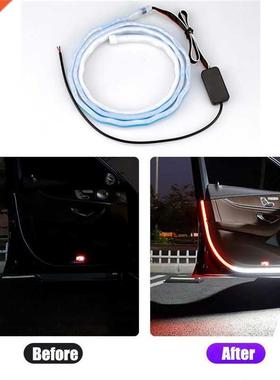1PC/2PCS Car Door Openng Warnng LED Lghts Welcome Decor L