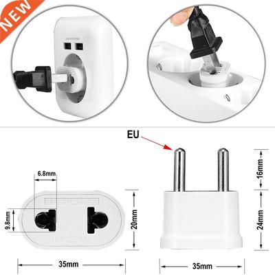 10pcs European EU KR Plug Adapter Converter China US to EU