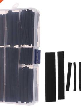 150Pcs Wire Black Case Set Heat Shrink Tubing Wrap Tube Asso