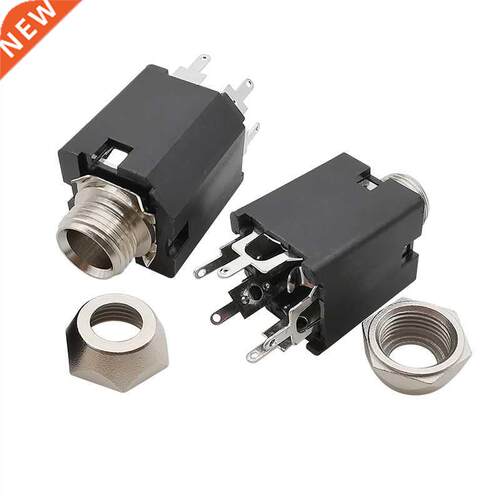 2/5Pcs 6.5mm 1/4" 5 Pin Female Socket 6.5 Audio Mic