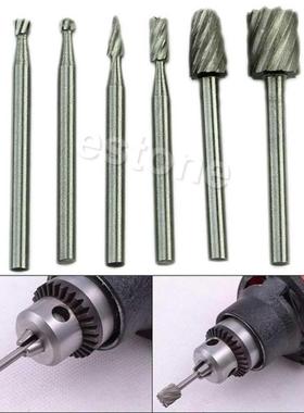 New 6pcs HSS Routing Router Grinding Bits Burr For Rotary To