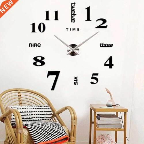 Mirror Clock Horloge Home-Decor Living-Room Creative Acrylic
