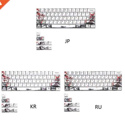 PBT Five Sides Dye-subbed 71 Keycaps with Unique Chinese Plu
