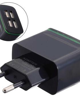4 Port USB Wall Charger EU Plug Adapter Moble Phone Fast Ch