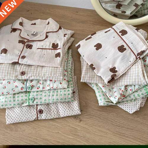 MILANCEL 2022 Summer New Kids Pajamas Korean Print Suit for
