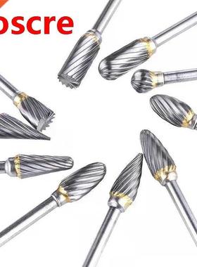 10Pc 3x6 Round Shank Metal Drawing Tungsten Carbide Milling