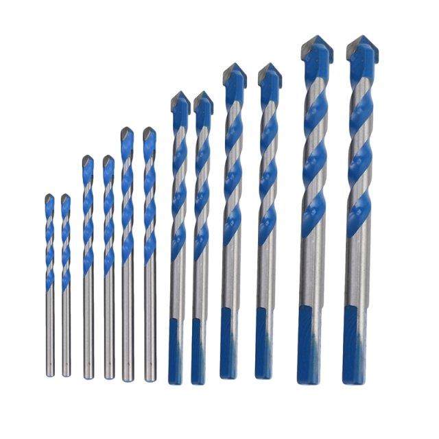 12 Pcs Masonry Drill Bits Set mm to 12mm Carbide Twist Tips