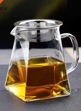 Tea Pitcher Heat-Resisting Borosilicate Glass Pot with a Str