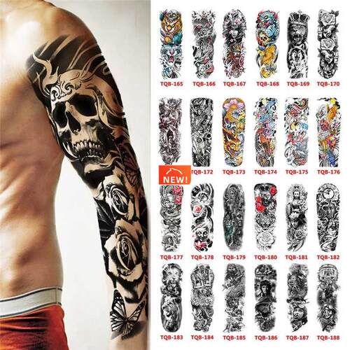 Waterproof Temporary Tattoo Sticker Totem Geometric Full