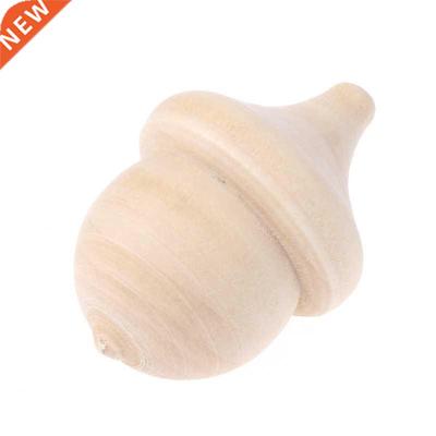 10Pcs Acorn Set Shape Wooden Peg Dolls Unfinished Paint Stai