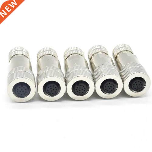 All Metal Circular Connector M12-12P Female Plug M12 Sensor
