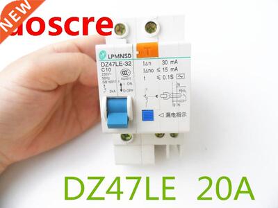 DZ47LE 1P+N 20A C type 230V~ 50HZ/60HZ Residual current Circ