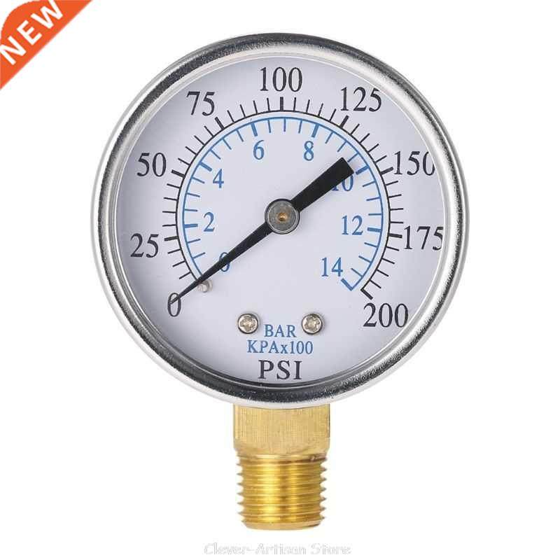 0-14 Bar Air Oil Water Pressure Gauge 1/4