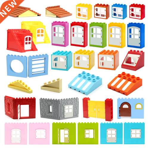 Big Building Blocks Compatible Big Size House Wall Roof Wind