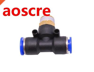 10 Pcs/Lot T-Type Equal Pass Pneumatic Fittings tube 4mm thr