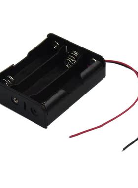 3.7 V 18650 x 3 Wire Leads Black Case Cable length: 7.5 * 6
