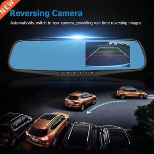 4.3'' Dual Lens Car DVR Camera Dash Cam Rear View Mi