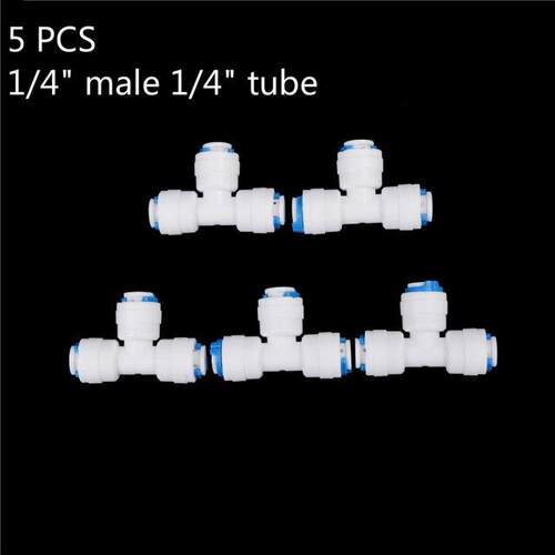 5PCS/lot 1/4 Male 1/4 Tue OD Hose Type T Qucik Connection