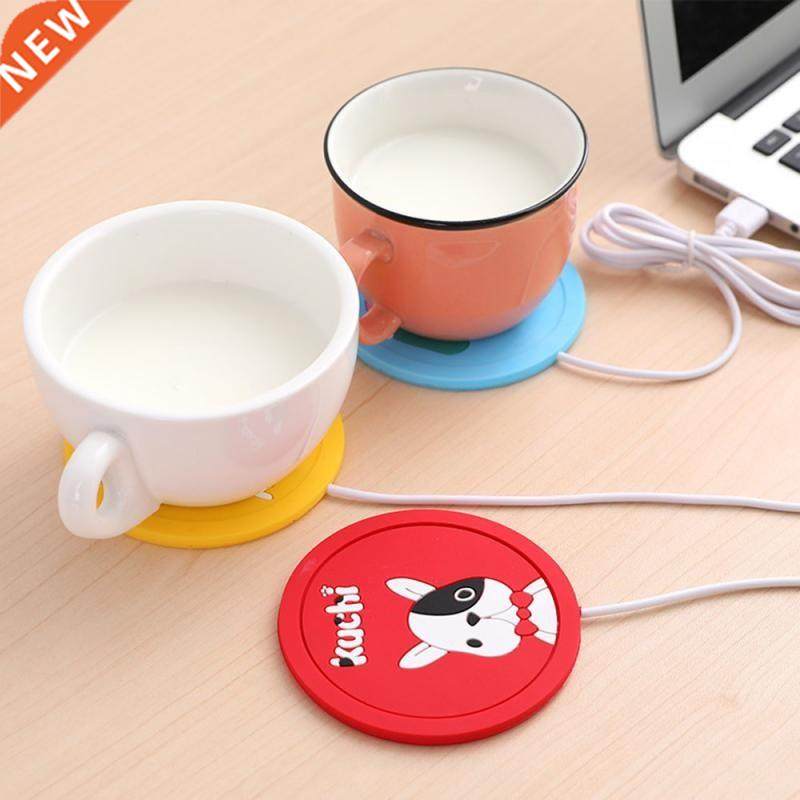 USB Cartoon Warmer Thermostatic Heating Coaster Cup Drink Wa