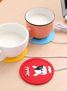 USB Cartoon Warmer Thermostatic Heating Coaster Cup Drink Wa