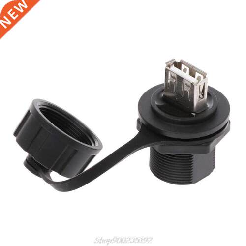USB 2.0 Female Panel Pass Connector Mount Socket Plug Waterp