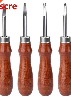 4 Pcs Leather Edge Beveler Sharpener Knife Cutting Craft Le