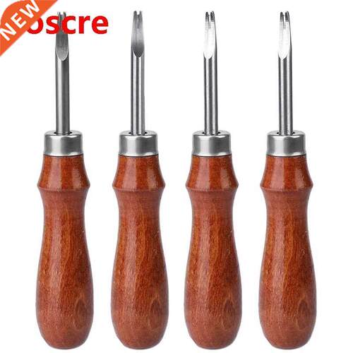 4 Pcs Leather Edge Beveler Sharpener Knife Cutting Craft Le