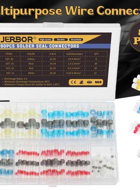 80Pcs Solder Seal Wire Connectors Kit, Heat Shrinkable Butt