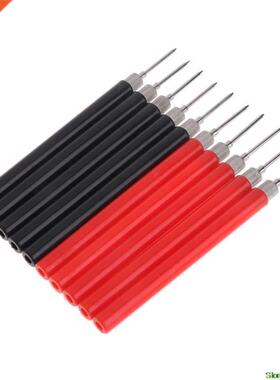 10pc Spring Test Probe Tip Insulated Hook Wire Connector Lea