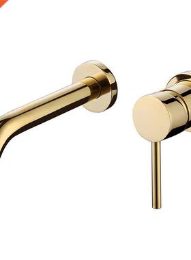Basin Faucet Gold Bathroom Sink Faucet In Wall Hot Cold Bru