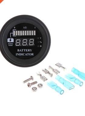 Round 5-100V LED Indicator Discharge Gauge Hourly Load Meter
