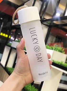 60ml Portable Frosted Glass Water Bottle Drink Bottle Water