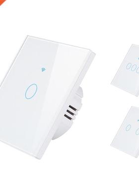 EU Plug,Smart Wall Switch Remote Control WiFi RF433 Can Be U
