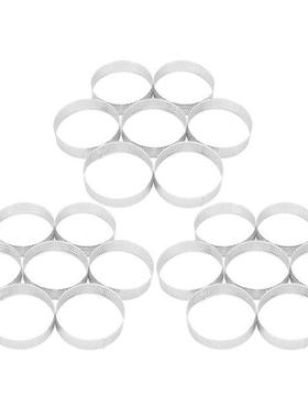 15 Pcs Circular Porous Tart Ring Bottom Tower Pie Cake Mould