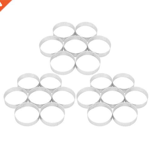 15 Pcs Circular Porous Tart Ring Bottom Tower Pie Cake Mould