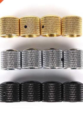 4Pcs Metal Electric Bass Guitar Volume Tone Control Knobs Do