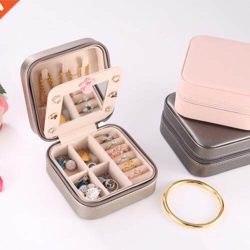Jewelry Box Portable Storage Organizer Earring Rings Holder