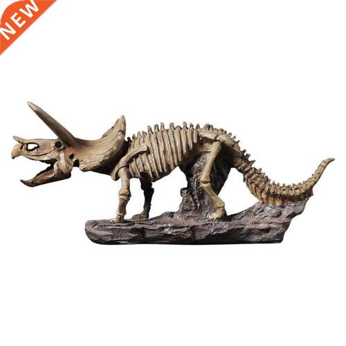 13 Inch Vintage Triceratops Dinosaur Skeleton Decoration Res
