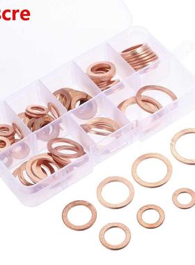 80pcs M6-M20 Sold Copper Gasket Washers Sealng Rng 8 Sze
