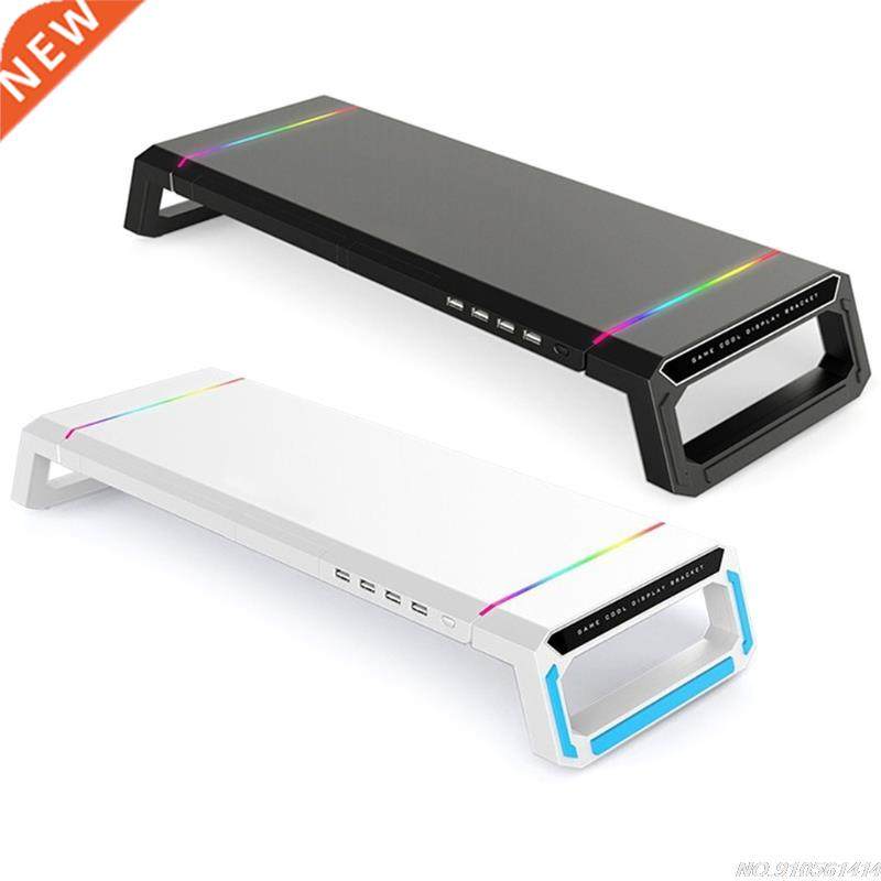 RGB Desktop Monitor Holder 4 USB 2.0 Universal Laptop Stand