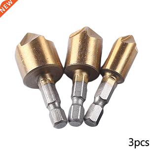 3pcs 5 Flute Chamfer Countersink 1/4