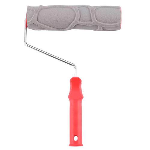 Stone Texture Rubber Embossed Paint Roller Brush Hand Tool I