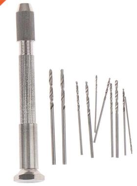 Hot 11pcs/set Silver Color Hand Twist Drill With 10 HHS Dril