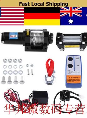 4000lbs Electric Winch Cable Pull Motor Winch Kit Set Auto L