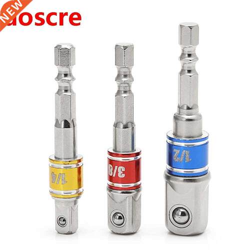3Pcs Power Screwdriver Driver Socket Bit Adapter Drill 1/4&q
