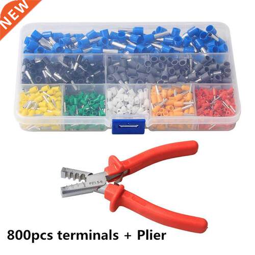800pcs Terminals Kit AWG 10-23 1.5-6mm2 Crimping Pliers 适用