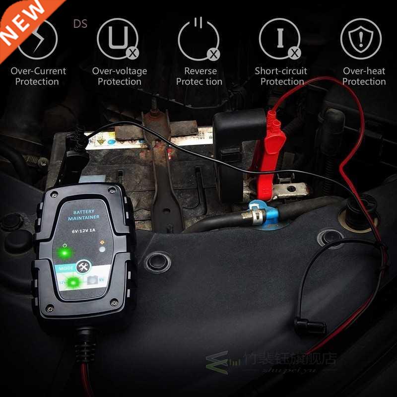 6V 12V 1Amp Trickle Battery Charger Automotive Battery Maint