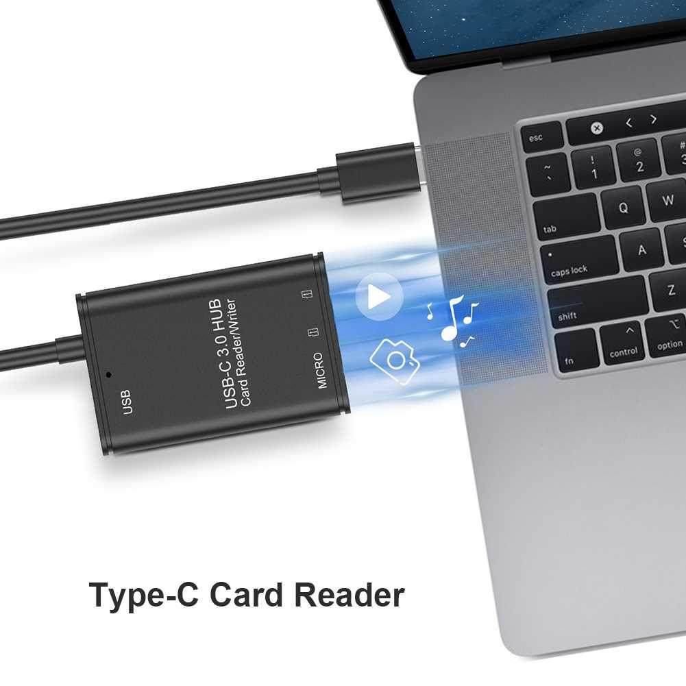 Memory Card Rea .1 C to USB .0 OTG Adapter Office Carin