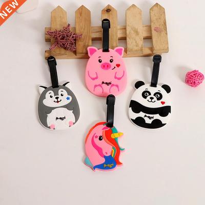 1PCS Cartoon Animal Luggage Tags Soft Silica Gel Name Suitca