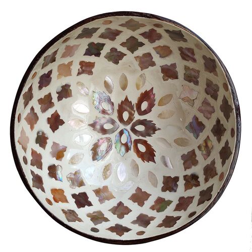 Coconut Shell Bowl Fruit Salad Food Bowl Adornment Handmade